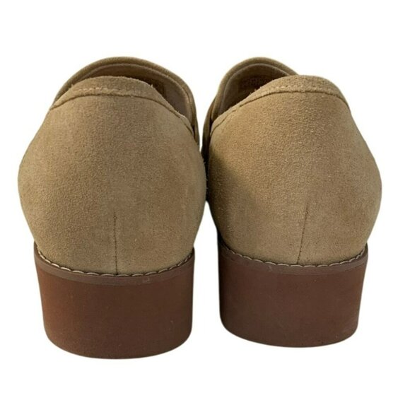Vionic Women's Cheryl II Tan Suede Loafers With Chunky Brown Soles Size 9 - Picture 3 of 5
